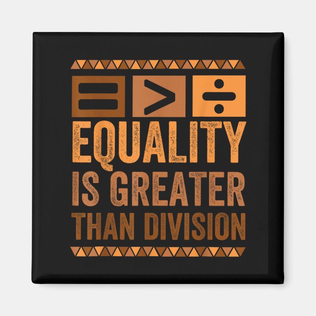 Aimant L'égalité est plus grande que la division Math Bla (Devant)