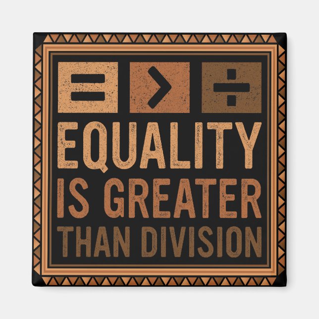 Aimant L'Égalité Est Plus Grande Que La Division Math His (Devant)