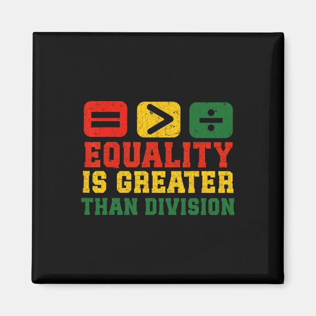 Aimant L'Égalité Est Plus Grande Que La Division Math His (Devant)