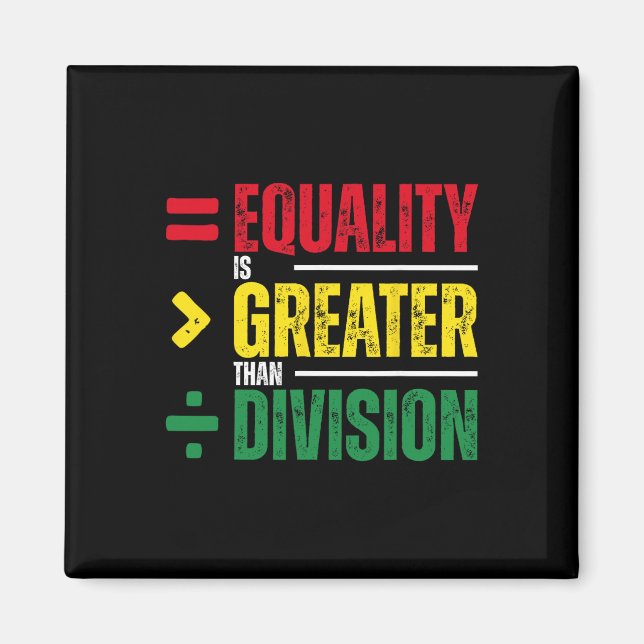 Aimant L'égalité est plus grande que la division Prof de  (Devant)