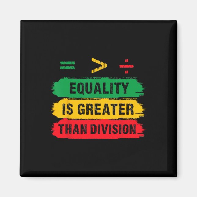 Aimant L'égalité est plus grande que la division Prof de  (Devant)