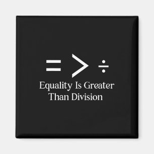 Aimant L'égalité est supérieure au symbole de division No