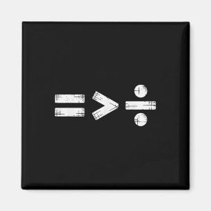 Aimant L'égalité est supérieure au symbole mathématique d