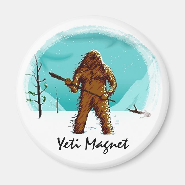Aimant Légendaire Yeti Bigfoot Big Foot Personnaliser des (Devant)