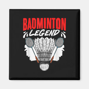 Aimant Légende de badminton navette sport passe-temps bad