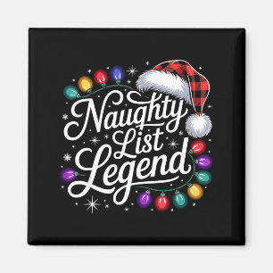 Aimant Légende de la liste vilain Noël lumières plaid de 