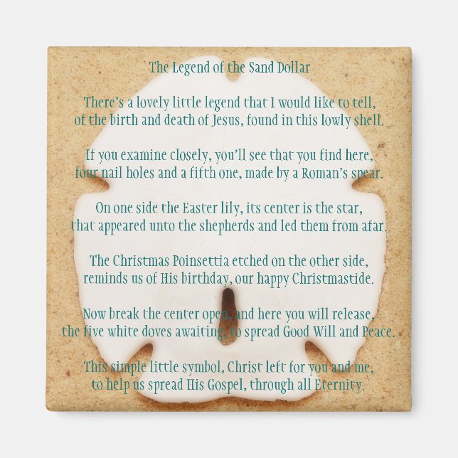 Aimant Légende de l'aimant du dollar de sable (Devant)