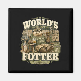 Aimant Légende de papa loutre fotter humour jeu de mots a