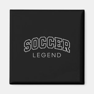 Aimant Légende du football drôle lettrage athlétique joue