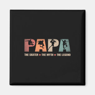 Aimant Légende Mythe Papa Skateur Planche à roulettes Ska
