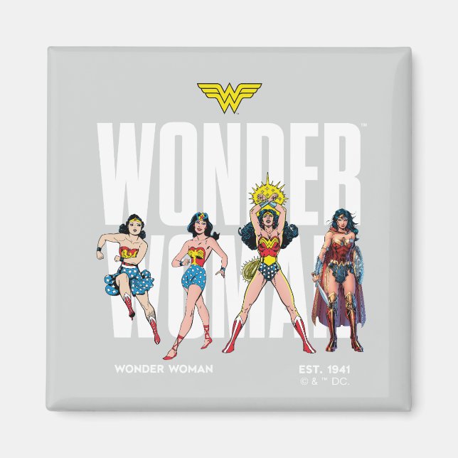 Aimant Légendes de Wonder Woman pour toujours Graphique (Devant)