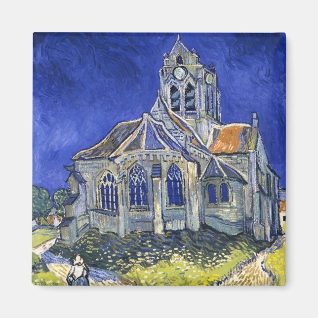 Aimant L'église d'Auvers, par Vincent Van Gogh (Devant)