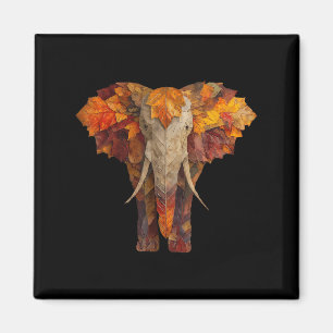 Aimant L'éléphant L'automne quitte l'art animal artistiqu