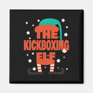 Aimant L'Elf de kickboxing Pyjama de Noël - C de kickboxi
