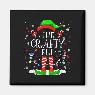 Aimant L'Elfe Crafty Drôle Joyeux Elf Xmas Correspondant