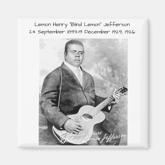Aimant Lemon Henry Blind citron jefferson 1926 (Devant)