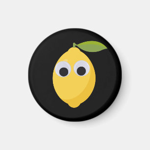Aimant Lemon, sweet fruit with googly eyes