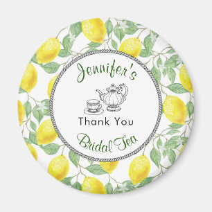 Aimant Lemons Branch et Tea Remerciements pour une Baby S