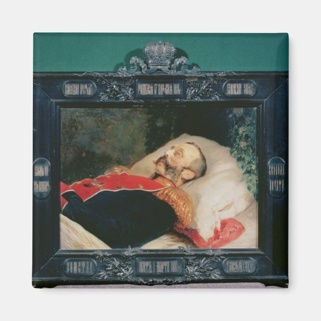Aimant L'empereur Alexandre II sur son lit de mort, 1881 (Devant)