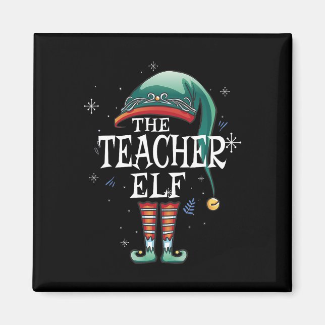 Aimant L'Enseignant Elf Xmas Correspondant Famille Elf Po (Devant)