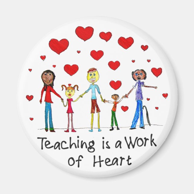 Aimant L'enseignement est une oeuvre de l'aimant du coeur (Devant)