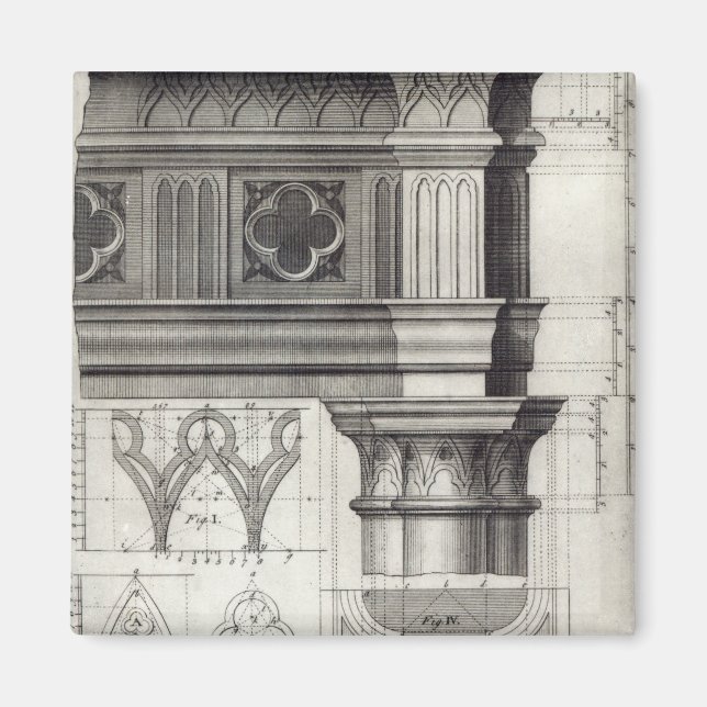 Aimant L'Entablature et le Capital gothique (Devant)