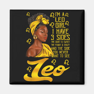 Aimant Leo Afro Black Woman C'est mon Anniversaire Zodiac