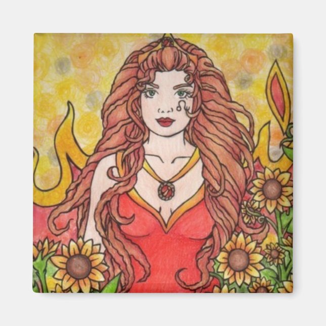 Aimant Leo Fire Goddess (Devant)