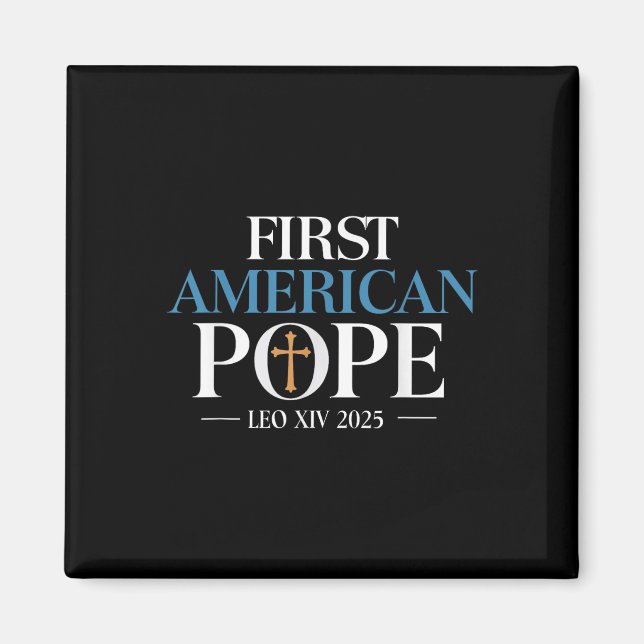 Aimant Leo Xiv Le Premier Pape Américain (Devant)
