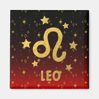 Aimant Leo Zodiac rouge et noir
