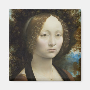 Aimant Leonardo Da Vinci Ginevra De' Benci Peinture