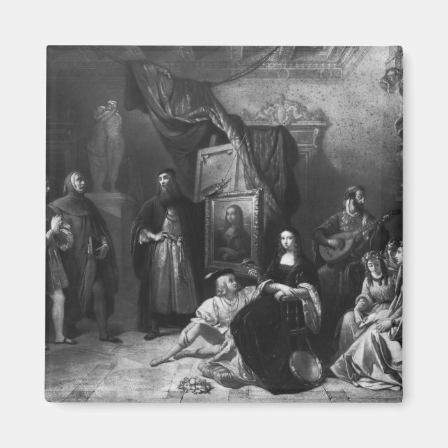 Aimant Leonardo da Vinci peint la Gioconda (Devant)