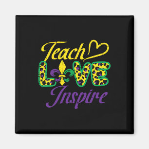 Aimant Leopard Enseigner l'Amour Inspirer Mardi Gras Ense