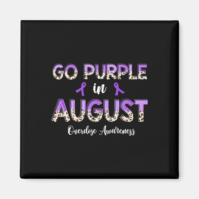 Aimant Leopard Go Purple en août (Devant)