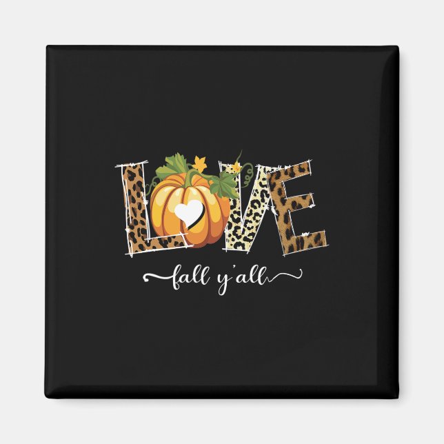 Aimant Leopard Love-fall Y'all Citrouille 1 (Devant)