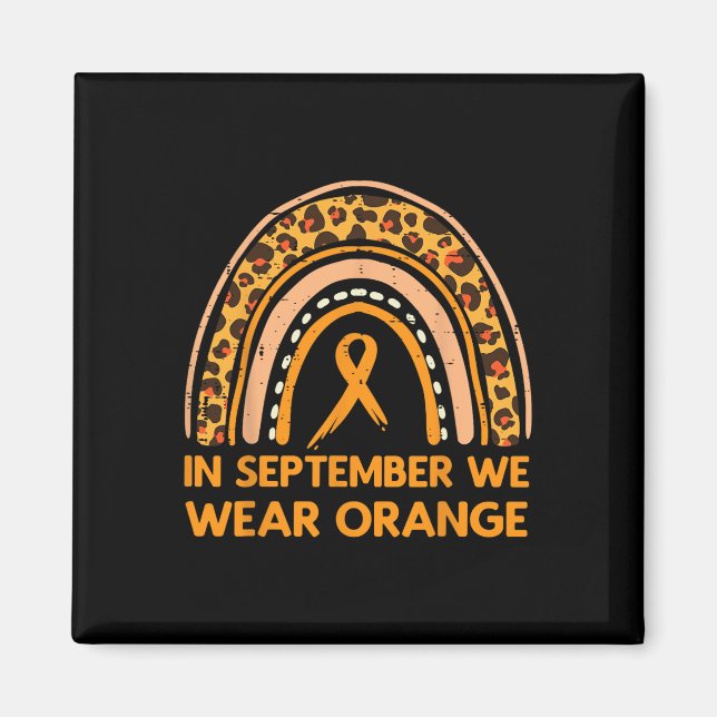 Aimant Leopard Rainbow Septembre Nous Portons Orange Leuk (Devant)