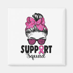 Aimant Leopard Sungles Messy Bun Support Squad Breast Can