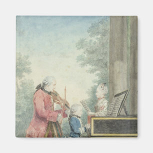 Aimant Leopold Mozart et ses enfants Wolfgang