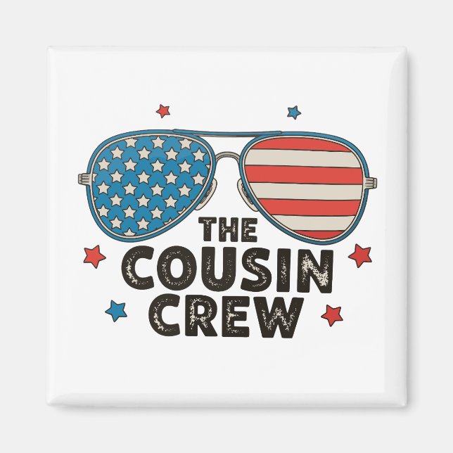 Aimant L'équipe de cousins 250e anniversaire 4 juillet (Devant)