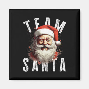 Aimant L'équipe du Père Noël Noël Drôle de Xmas Père Noël