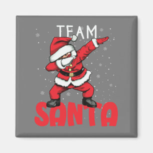 Aimant L'Équipe Père Noël Dabbing Père Noël Dans Le Noël