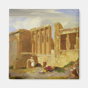 Aimant L'Erechtheum, Athènes, avec des figures dans le
