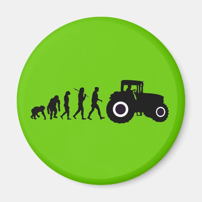 Aimant Les agriculteurs Évolution de l'agriculture Tracte (Devant)