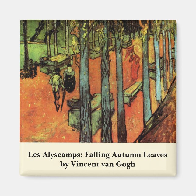 Aimant Les Alyscamps, Feuilles d'automne par Vincent van  (Devant)