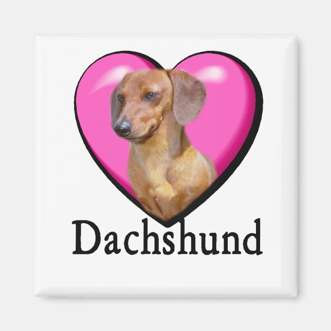 Aimant Les amateurs de Dachshund Valentines (Devant)
