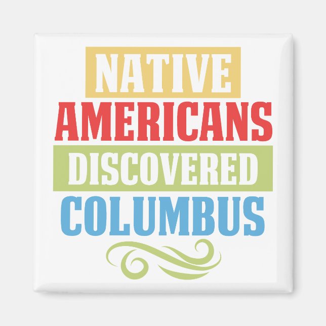 Aimant Les Amérindiens découvrent Columbus (Devant)