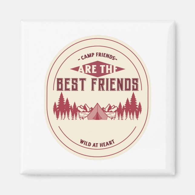 Aimant Les amis de camp sont les meilleurs amis (Devant)