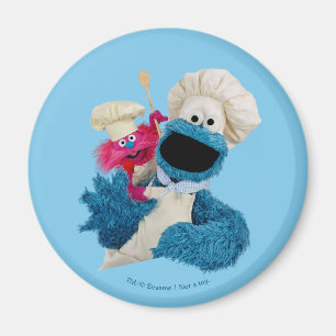 Aimant Les amis du camion gastronomique de Cookie Monster
