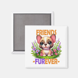 Aimant Les amis Furever jeu de mots. Chien de chiot de Bu