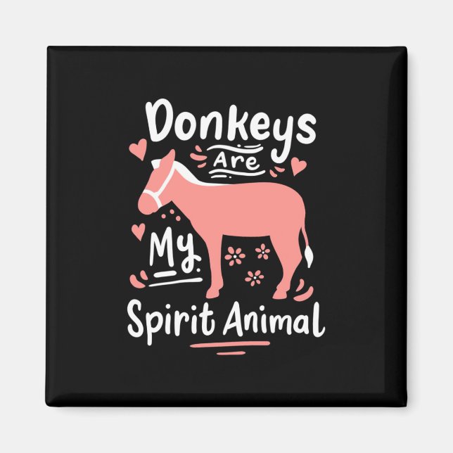 Aimant Les ânes sont mon esprit animal (Devant)